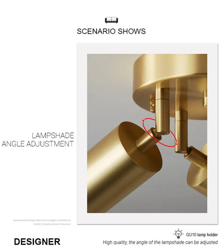 Ceiling Light - Modern GU10 LED Study Ceiling Fixture Adjustable SW-36210345 - SWEET-LIGHTS