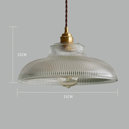 Pendant Light - Japanese Brass Semicircular Glass Chandelier for Bedroom and Dining Room SW-36210456 - SWEET-LIGHTS