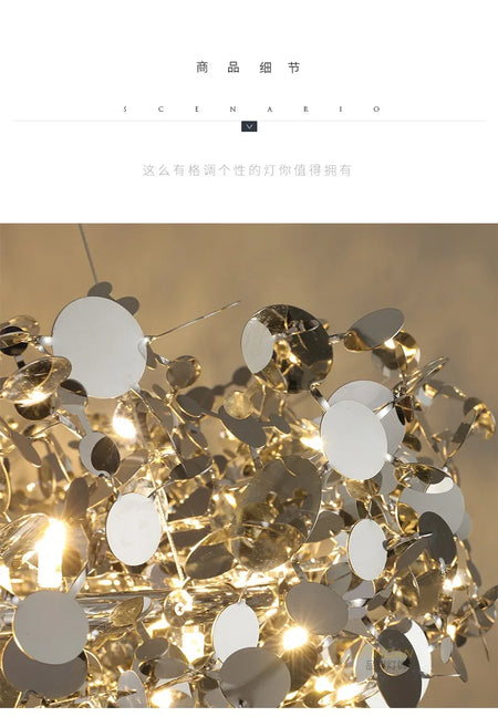 Chandelier - Modern LED Chrome Lamp for Dining Kitchen Bar SW-36210457 - SWEET-LIGHTS