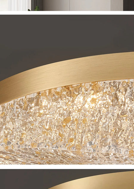 Ceiling Light - AiPaiTe Gold Rounded Copper Chandelier SW-36210579 - SWEET-LIGHTS