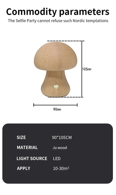 Table Lamp - INS LED Night Light Touch Switch Mushroom Lamp SW-36210457 - SWEET-LIGHTS