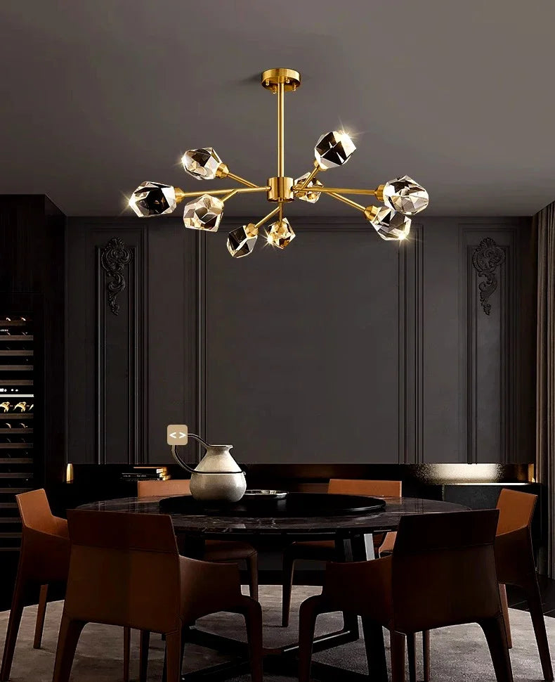 Pendant Light - Nordic All-Copper Molecular Chandelier LED SW-36210347 - SWEET-LIGHTS