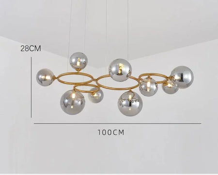 Pendant Light - Magic Beans Chandelier Smoke Grey Glass SW-36210789 - SWEET-LIGHTS