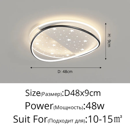 Ceiling Light - New Modern LED Black/Gold with Remote Control SW-36210678 - SWEET-LIGHTS