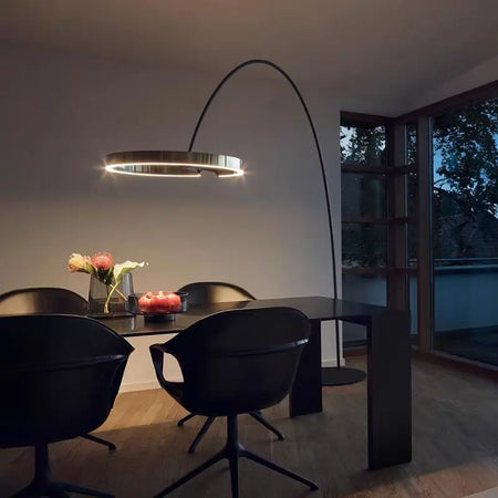 Floor Lamp - Italian Arc Gold Black LED Fishing Ring Light SW-36210829 - SWEET-LIGHTS