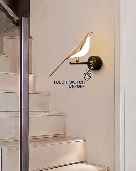 Wall Light - Creative Bird 360° Rotatable LED Wall Lamp Golden Touch Switch SW-36210457 - SWEET-LIGHTS