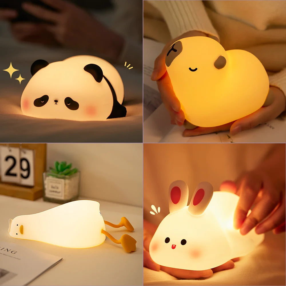 Children Lighting - Night Light Panda Capybara Axolotl Lamp USB Rechargeable Kids Room Decor SW-36210234 - SWEET-LIGHTS