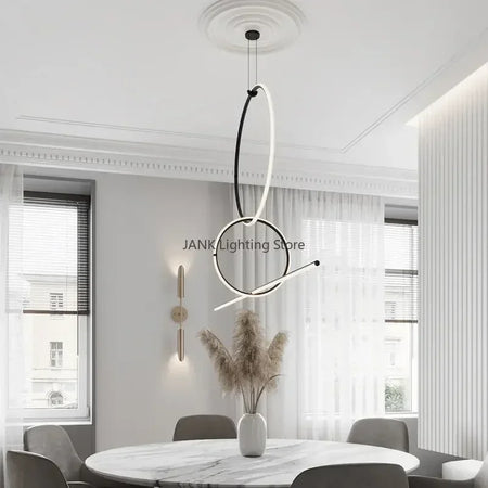 Pendant Light - Post Modern LED Strip Geometric Pattern for Home SW-36210468 - SWEET-LIGHTS