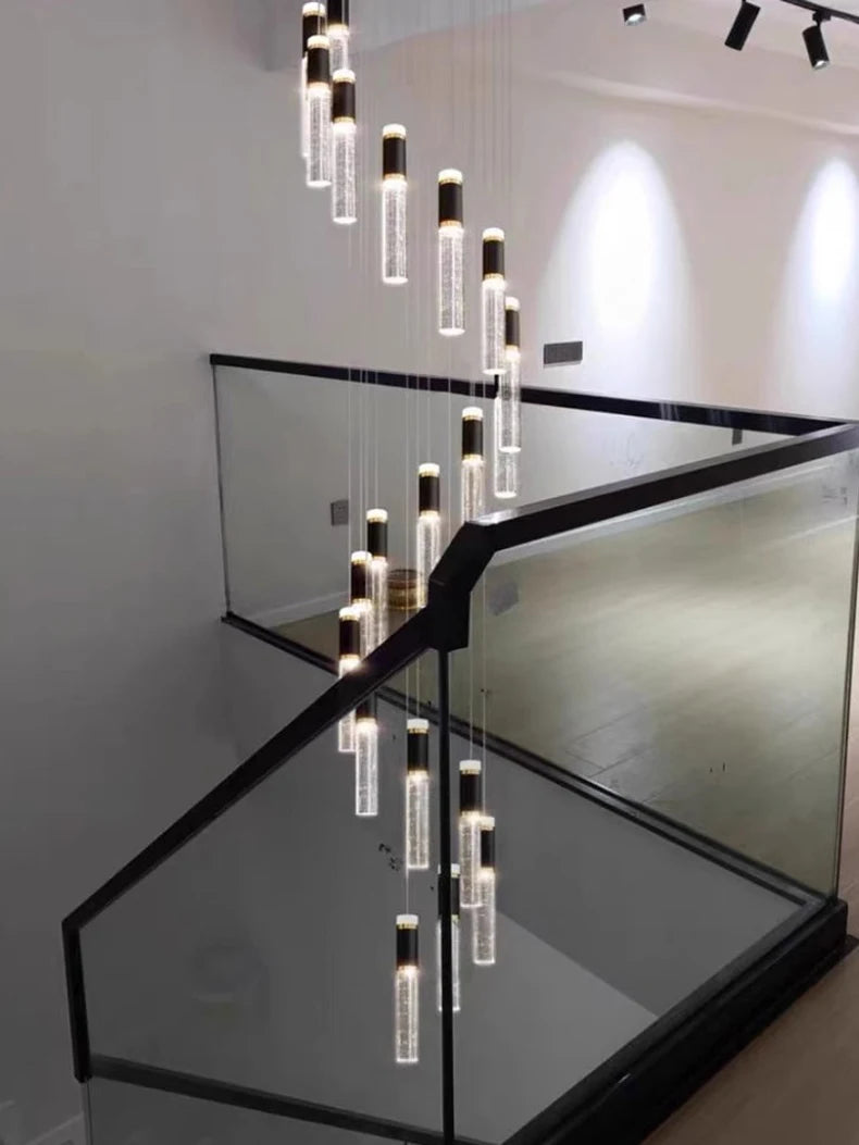Pendant Light - Modern Crystal Stair Chandelier LED Indoor Lighting SW-36210457 - SWEET-LIGHTS