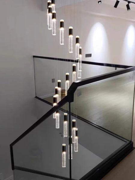 Pendant Light - Modern Crystal Stair Chandelier LED Indoor Lighting SW-36210457 - SWEET-LIGHTS