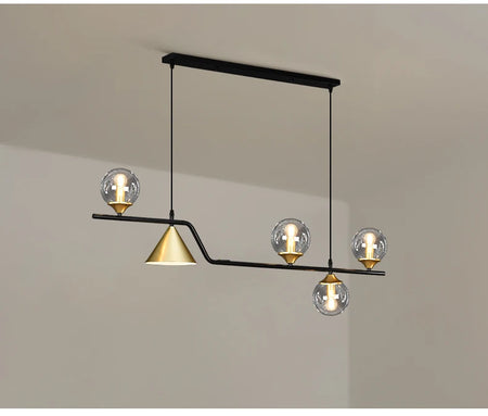 Pendant Light - Nordic Black LED Chandelier E14 Glass Ball SW-36210374 - SWEET-LIGHTS