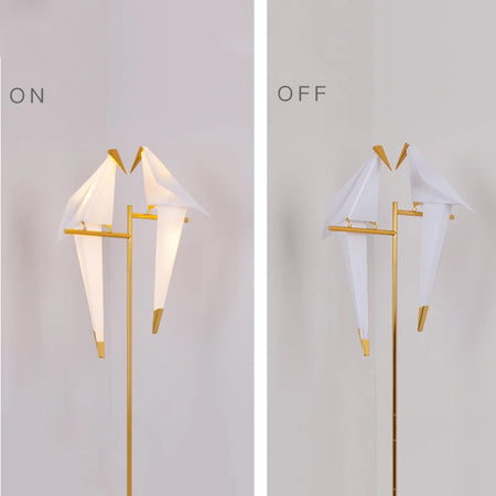 Floor Lamp - Perch Light LED Designer Gold Origami Bird Lamp SW-36210345 - SWEET-LIGHTS