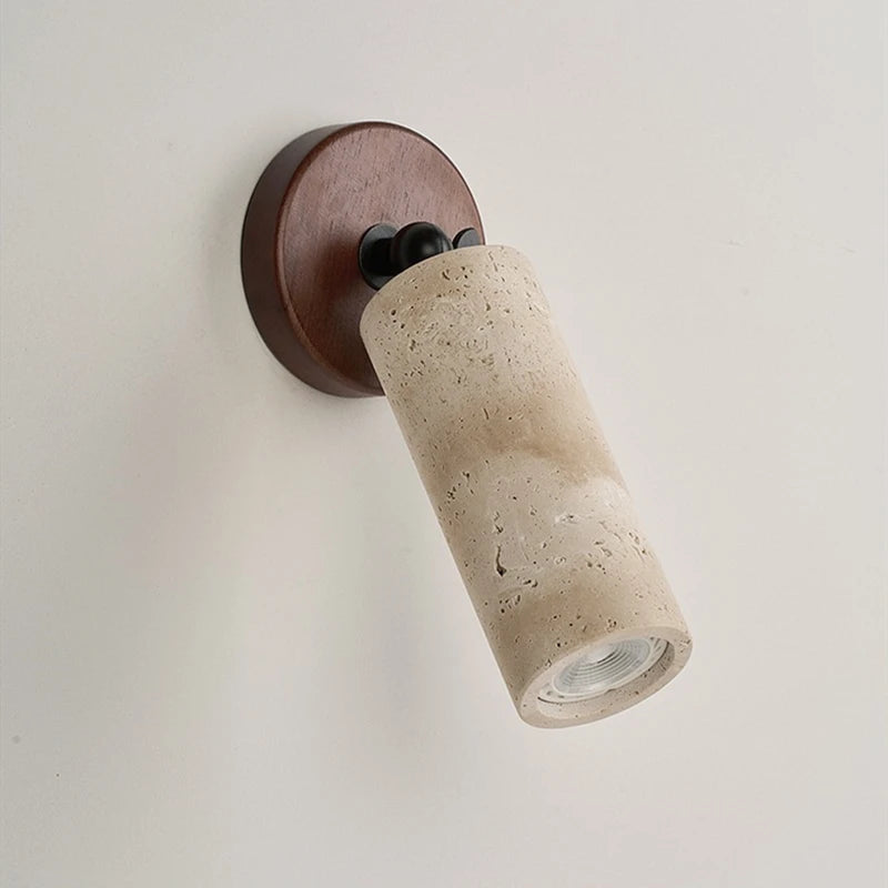 Wall Light - IWHD Modern Nordic LED Walnut Yellow Travertine Lamp SW-36210357 - SWEET-LIGHTS