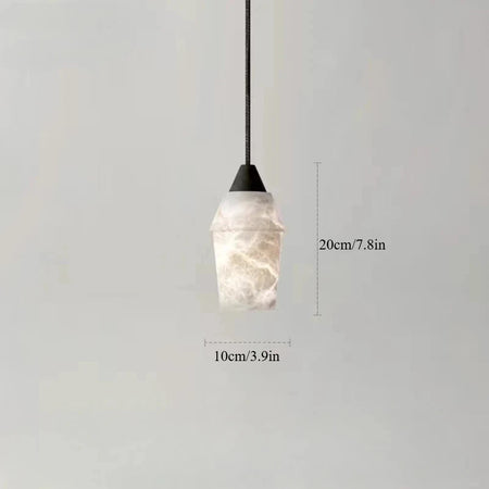 Pendant Light - Natural Marble Alabaster Copper Chandelier SW-36210349 - SWEET-LIGHTS