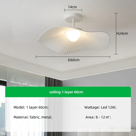 Pendant Light - Modern Simple Fabric LED Chandelier Dimmable Home Decor SW-36210345 - SWEET-LIGHTS