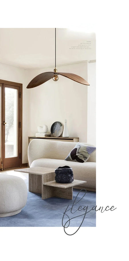 Pendant Light - Modern Wabi Sabi Walnut Chandeliers Home Lights SW-36210567 - SWEET-LIGHTS