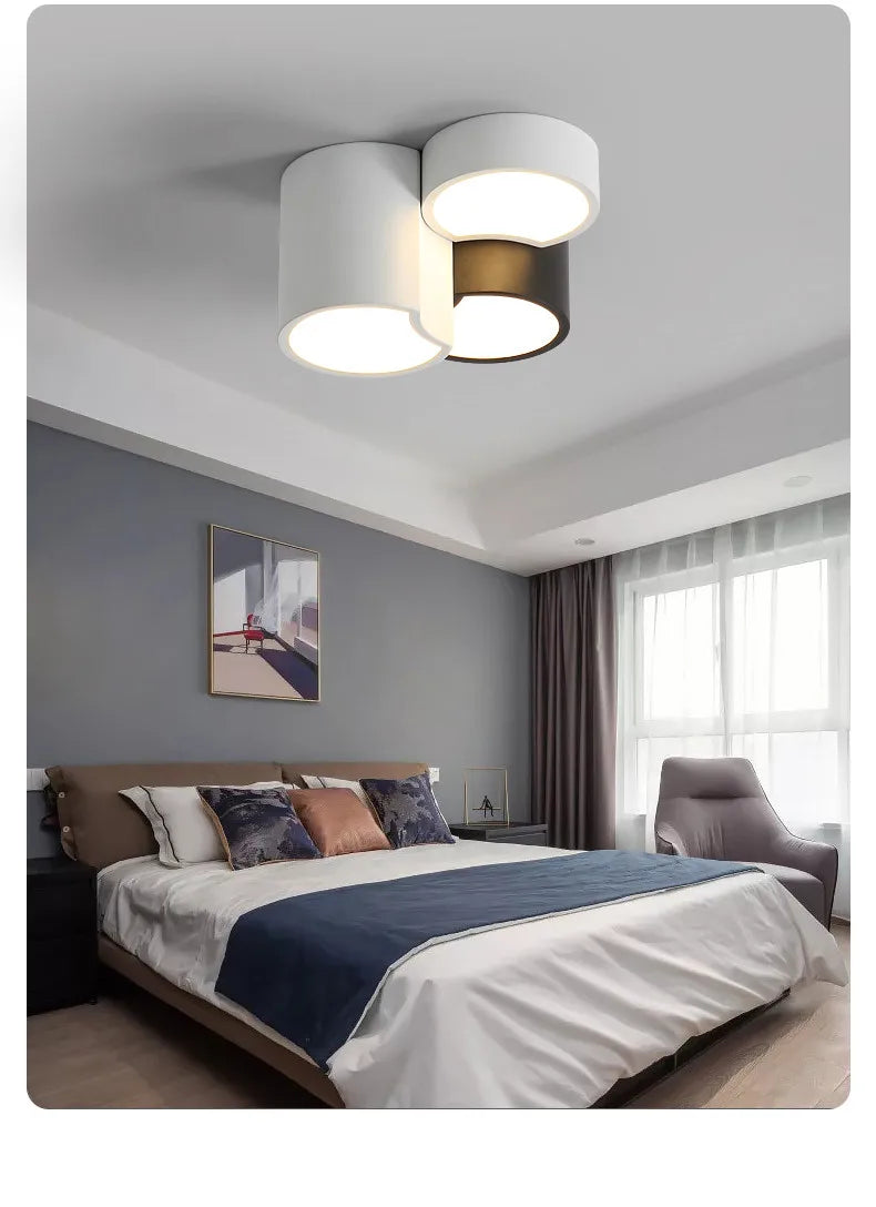 Ceiling Light - Modern Minimalist Geometric Black and White Lamp SW-36214012 - SWEET-LIGHTS