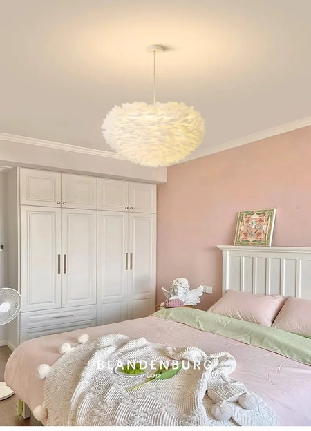Pendant Light - Feather Nordic LED Chandelier for Living Room and Girl's Room Decor SW-36210578 - SWEET-LIGHTS