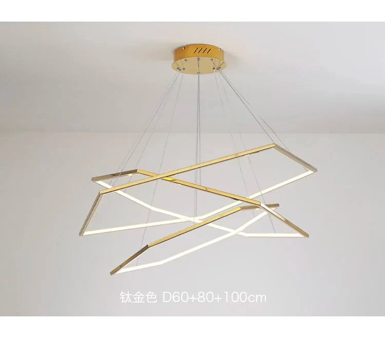 Pendant Light - Modern Luxury Gold Hexagon LED Chandelier SW-36210578 - SWEET-LIGHTS