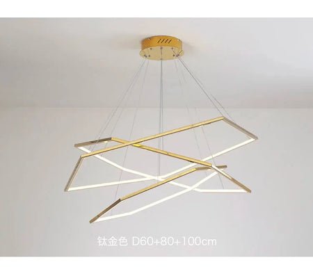 Pendant Light - Modern Luxury Gold Hexagon LED Chandelier SW-36210578 - SWEET-LIGHTS