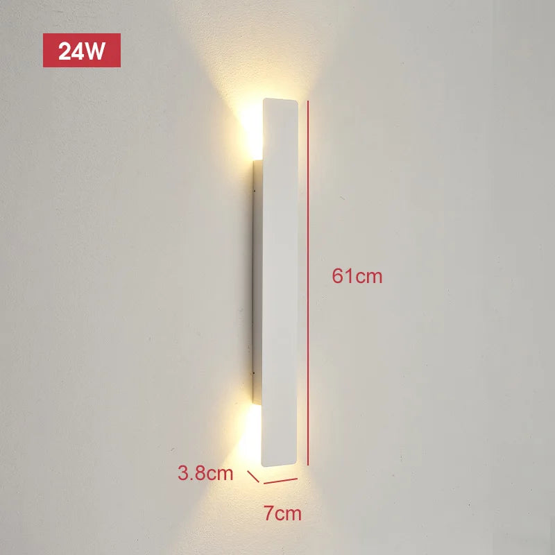 Outdoor Light - Waterproof Aluminum Wall Lamp 18W LED Black SW-36210578 - SWEET-LIGHTS