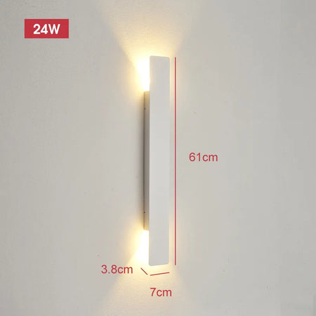 Outdoor Light - Waterproof Aluminum Wall Lamp 18W LED Black SW-36210578 - SWEET-LIGHTS