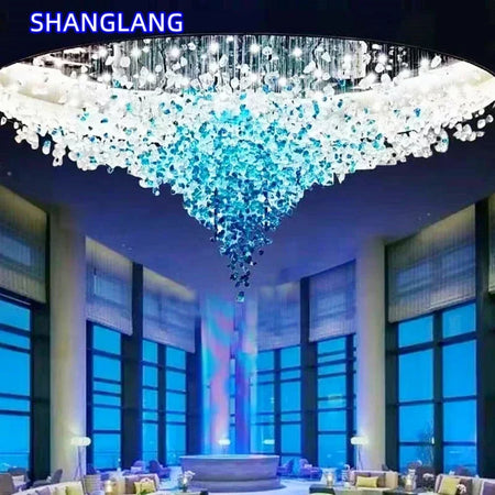 Chandelier - Large Luxury Cristal Lighting Fixtures Modern Stone Crystal LED Chandelier For Living Room Indoor Decor SW-36210347 - SWEET-LIGHTS