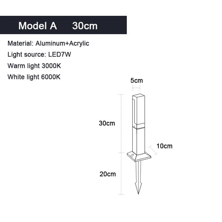 Outdoor Light - LED Lawn Lamp IP65 Waterproof Garden Lights SW-36210346 - SWEET-LIGHTS