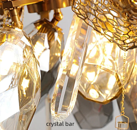 Chandelier - Modern Luxury LED Stainless Steel Crystal Pendant Light Free Bulb SW-36210789 - SWEET-LIGHTS