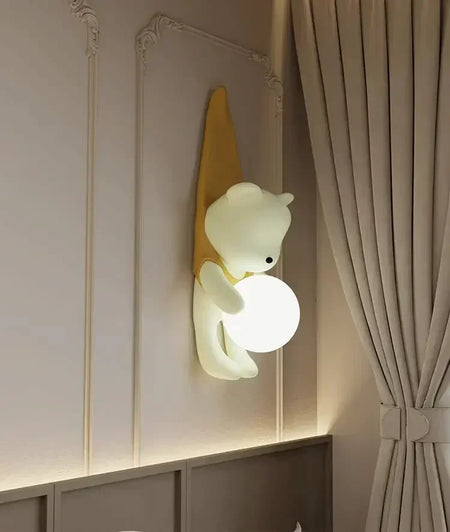Children Lighting - SANDYHA Modern Resin Wall Lamp Cute Bear Design SW-36210578 - SWEET-LIGHTS
