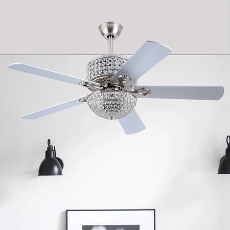 Fans - 52 Inch Crystal Ceiling Fan with Lights and Remote SW-36210987 - SWEET-LIGHTS