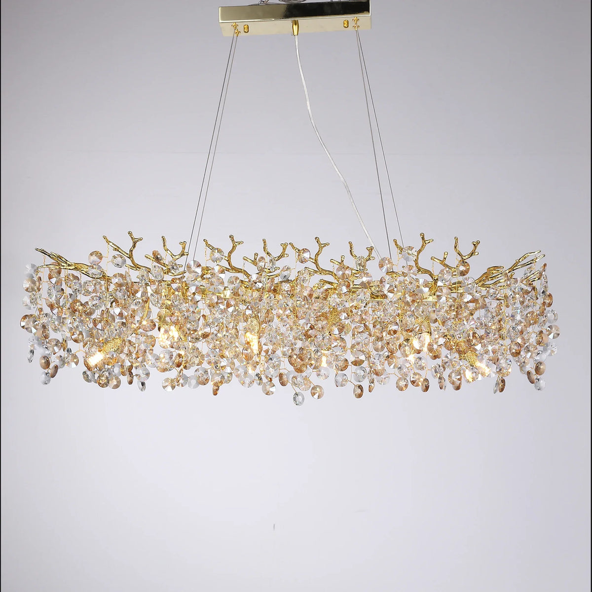 Chandelier - Modern Rectangle Crystal Pendant for Dining Room SW-36210579 - SWEET-LIGHTS