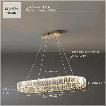 Pendant Light - Led Luxury Crystal Ceiling Pendant Lamp for Living Room and Dining SW-36210347 - SWEET-LIGHTS