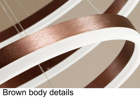 Pendant Light - Modern Ring Design LED Chandelier Gold for Living Dining Room Office Bedroom Home Decor SW-36210345 - SWEET-LIGHTS