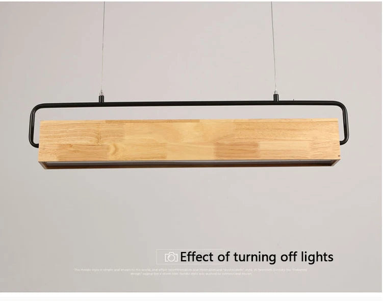 Pendant Light - High-end Simple Nordic Wooden LED with Metal Pole for Restaurants and Cafes Bright SW-36210748 - SWEET-LIGHTS