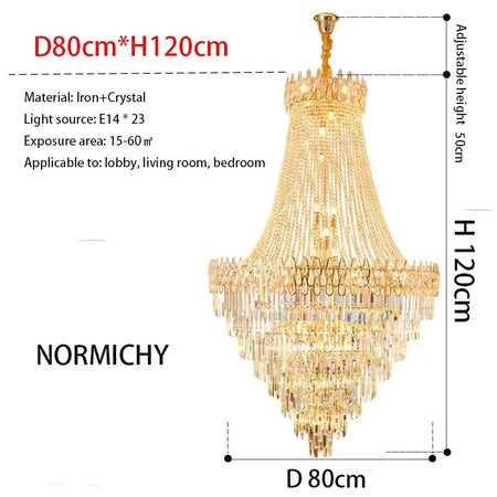 Chandelier - Nordic Modern Crystal Ceiling Light for Villa SW-36210345 - SWEET-LIGHTS