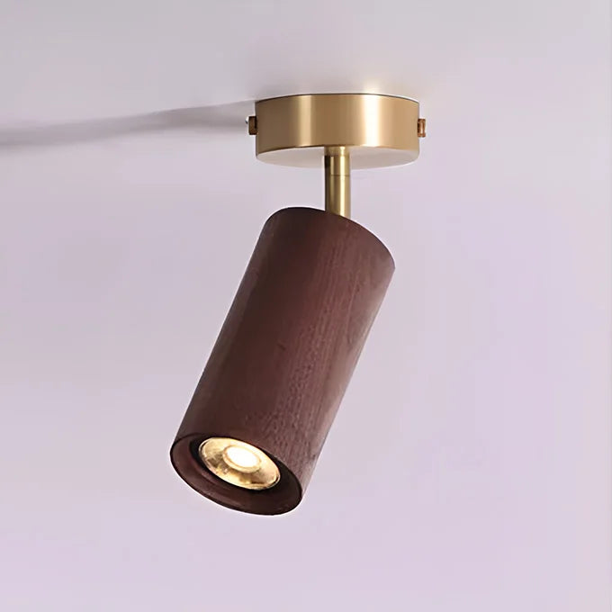 Spotlight - Walnut Wood Brass Spotlight Ceiling Light Fixture for Living Room, Dining Room, Kitchen Island, Corridor, Bedroom SW-36210436 - SWEET-LIGHTS