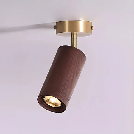 Spotlight - Walnut Wood Brass Spotlight Ceiling Light Fixture for Living Room, Dining Room, Kitchen Island, Corridor, Bedroom SW-36210436 - SWEET-LIGHTS