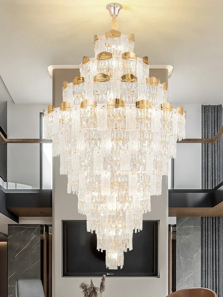 Chandelier - French Duplex High-End Crystal Lights For Luxury Living Room SW-36210789 - SWEET-LIGHTS
