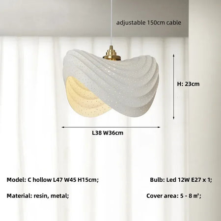 Pendant Light - Modern Minimalism E27 LED Resin Lamp Fixtures SW-36210678 - SWEET-LIGHTS