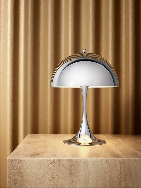 Table Lamp - Mushroom Denmark Chrome Desk Light E27 Bulb SW-36210458 - SWEET-LIGHTS