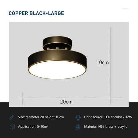 Ceiling Light - Modern LED Copper Decor Fixture for Home SW-36210579 - SWEET-LIGHTS