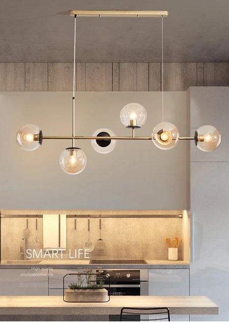 Pendant Light - Modern Minimalist Glass Ball Chandelier For Dining Room Kitchen Island Living Room SW-36210345 - SWEET-LIGHTS