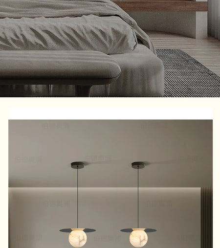 Pendant Light - Natural Marble Ceiling Lamp for Dining Room SW-36210345 - SWEET-LIGHTS