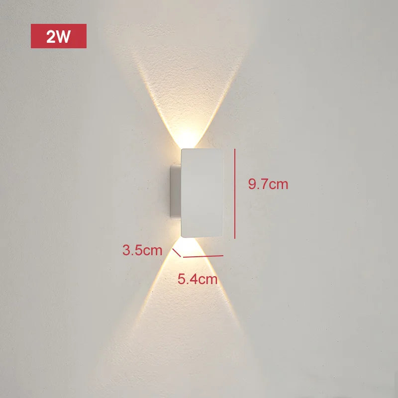 Outdoor Light - Waterproof Aluminum Wall Lamp 18W LED Black SW-36210578 - SWEET-LIGHTS