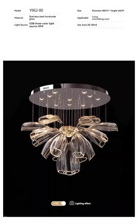 Chandelier - Italy Designer Crystal Glass Pendant Lights Luxury SW-36210457 - SWEET-LIGHTS