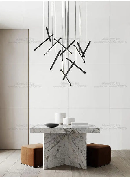 Pendant Light - Minimalist Living Room Long Strip Chandelier SW-36210345 - SWEET-LIGHTS