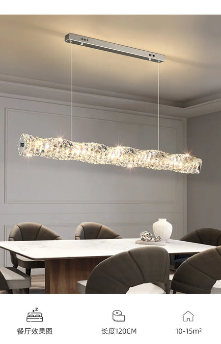Pendant Light - Modern Strip Led Ceiling Chandelier Luxury Crystal Design Art Lamp SW-36214567 - SWEET-LIGHTS