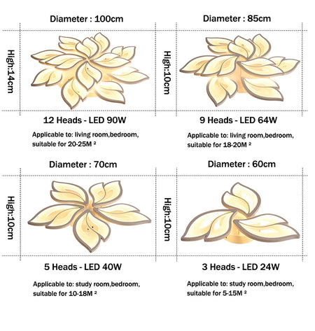 Ceiling Light - Modern LED Ceiling Chandeliers Light for Living Dining Room Bedroom Ceiling Lamps With Remote Control Dimmable Lights Fixtures SW-36210347 - SWEET-LIGHTS