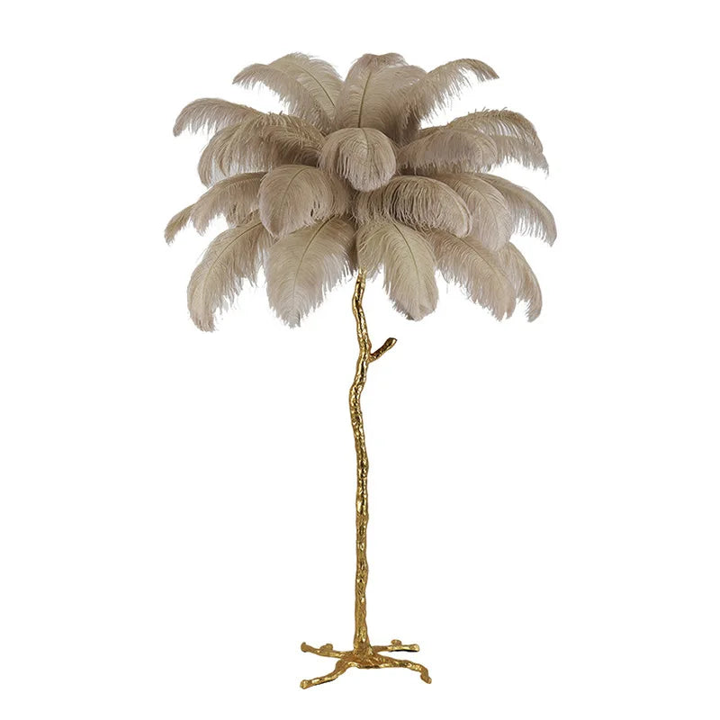 Floor Lamp - Nordic LED Ostrich Feather Deco Gold Resin SW-36210457 - SWEET-LIGHTS